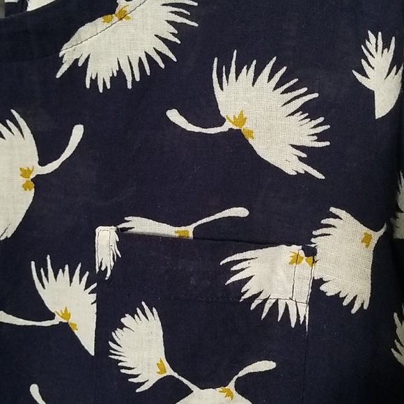 Old Navy Cotton/Linen Voile Floral Blouse-L - Picture 5 of 11